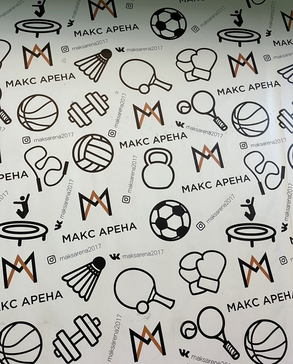 Брендированная стена «Макс-Арена»